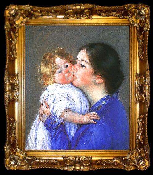 framed  Mary Cassatt A Kiss for Baby Anne, ta009-2